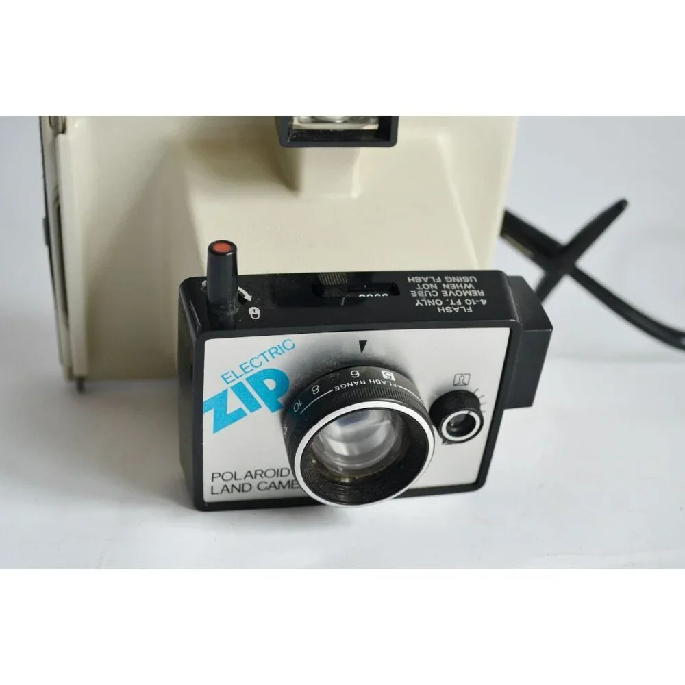 Polaroid Electric Zip Land Camera White Vintage UNTESTED